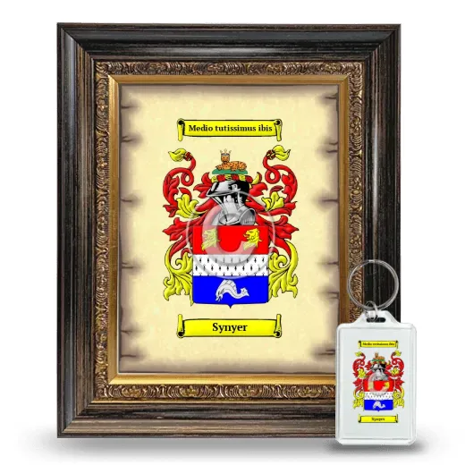 Synyer Framed Coat of Arms and Keychain - Heirloom
