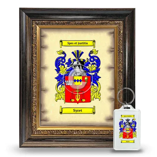 Syret Framed Coat of Arms and Keychain - Heirloom