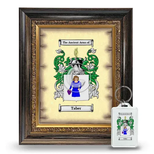 Taber Framed Coat of Arms and Keychain - Heirloom
