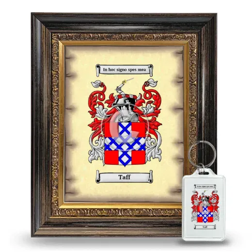 Taff Framed Coat of Arms and Keychain - Heirloom