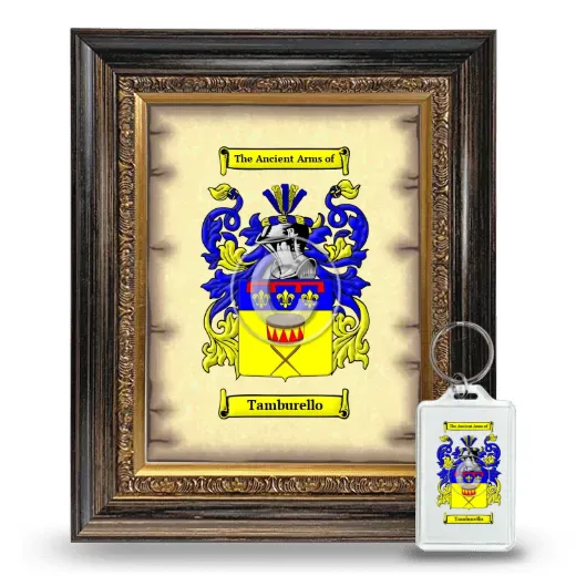 Tamburello Framed Coat of Arms and Keychain - Heirloom