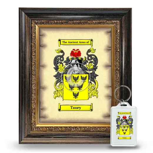 Taney Framed Coat of Arms and Keychain - Heirloom