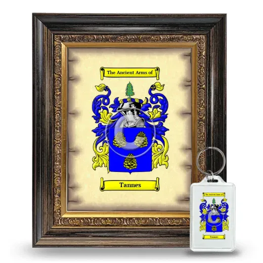 Tannes Framed Coat of Arms and Keychain - Heirloom