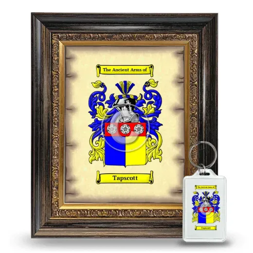 Tapscott Framed Coat of Arms and Keychain - Heirloom
