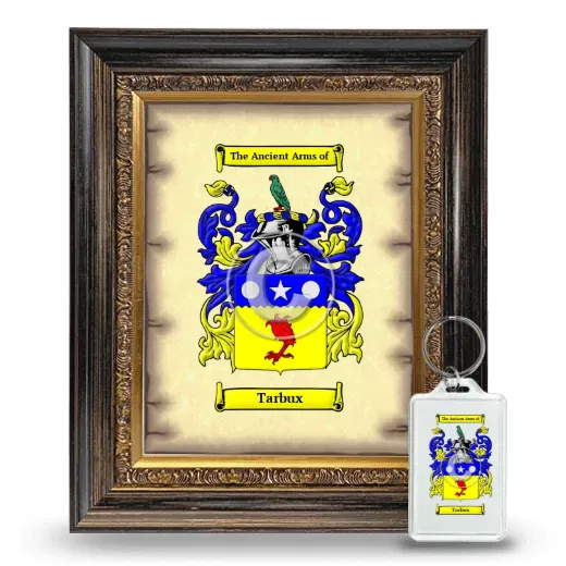 Tarbux Framed Coat of Arms and Keychain - Heirloom