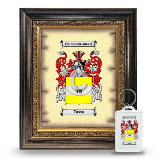 Tasso Framed Coat of Arms and Keychain - Heirloom