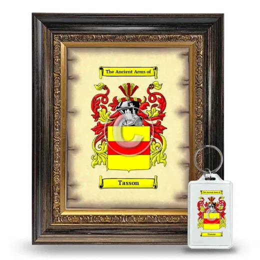 Tasson Framed Coat of Arms and Keychain - Heirloom