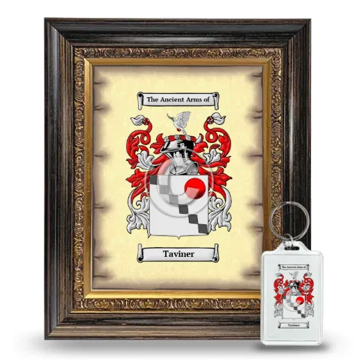 Taviner Framed Coat of Arms and Keychain - Heirloom