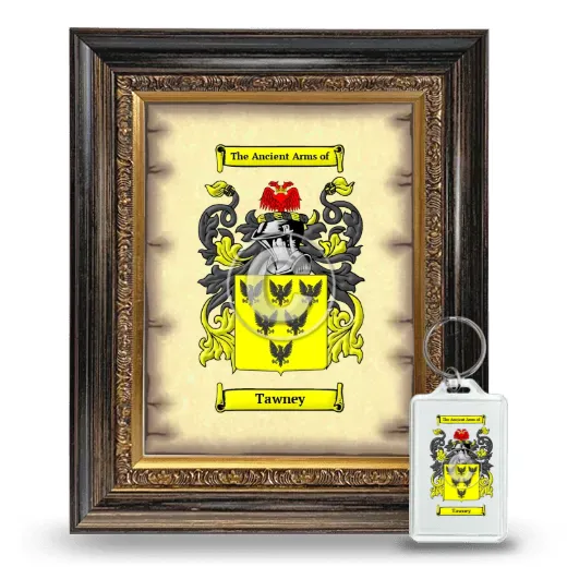 Tawney Framed Coat of Arms and Keychain - Heirloom