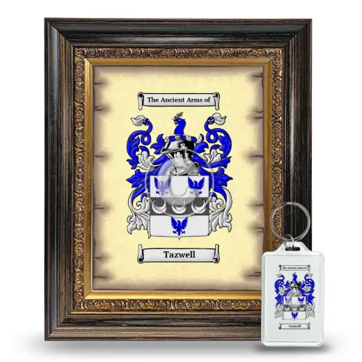Tazwell Framed Coat of Arms and Keychain - Heirloom
