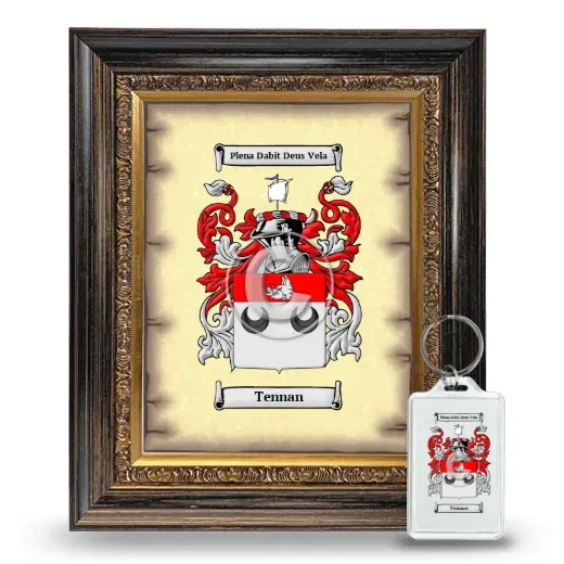 Tennan Framed Coat of Arms and Keychain - Heirloom