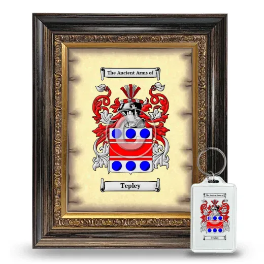 Tepley Framed Coat of Arms and Keychain - Heirloom