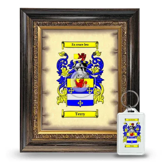 Terry Framed Coat of Arms and Keychain - Heirloom
