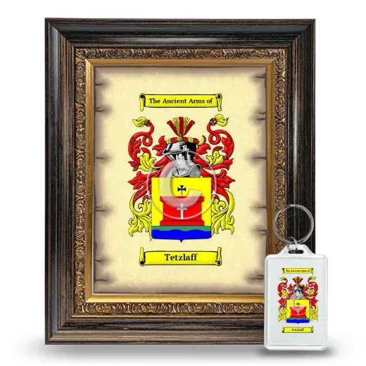 Tetzlaff Framed Coat of Arms and Keychain - Heirloom