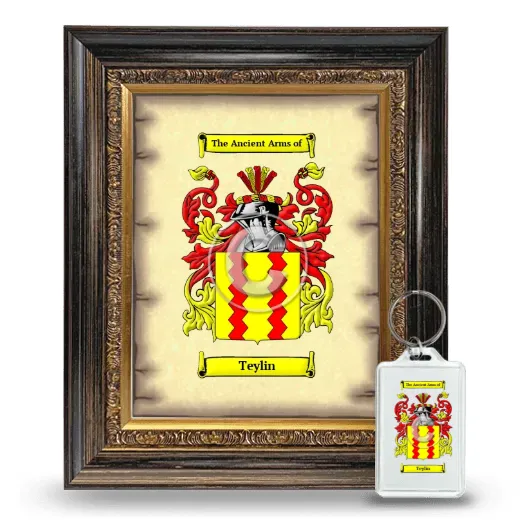 Teylin Framed Coat of Arms and Keychain - Heirloom