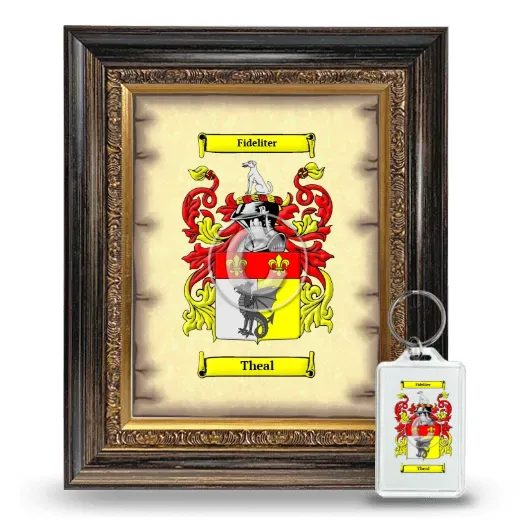 Theal Framed Coat of Arms and Keychain - Heirloom