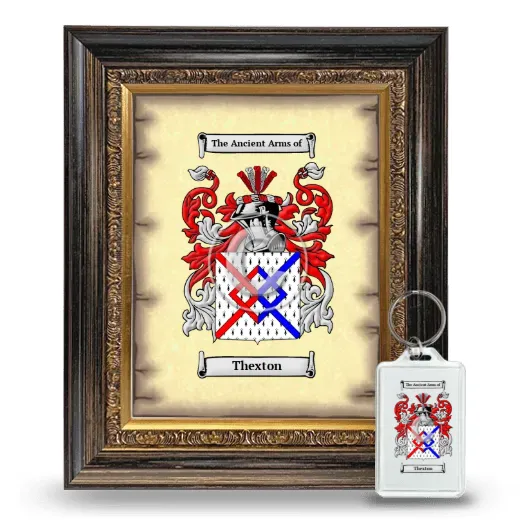 Thexton Framed Coat of Arms and Keychain - Heirloom