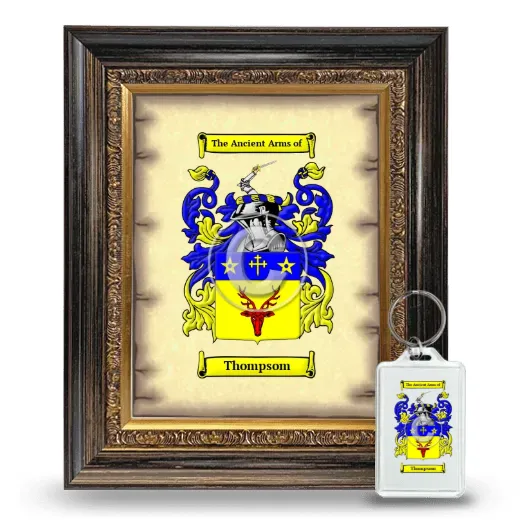 Thompsom Framed Coat of Arms and Keychain - Heirloom