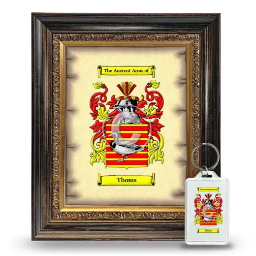 Thoms Framed Coat of Arms and Keychain - Heirloom