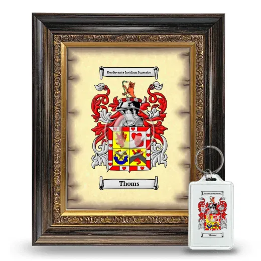 Thoms Framed Coat of Arms and Keychain - Heirloom