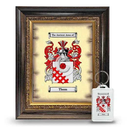Thum Framed Coat of Arms and Keychain - Heirloom