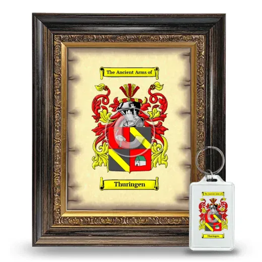 Thuringen Framed Coat of Arms and Keychain - Heirloom