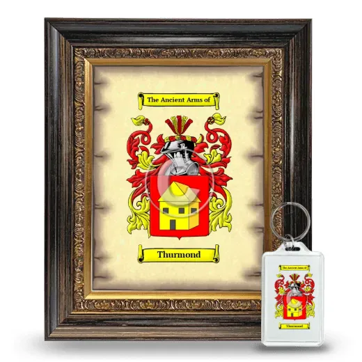 Thurmond Framed Coat of Arms and Keychain - Heirloom