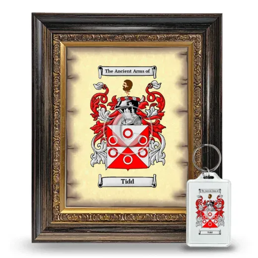 Tidd Framed Coat of Arms and Keychain - Heirloom