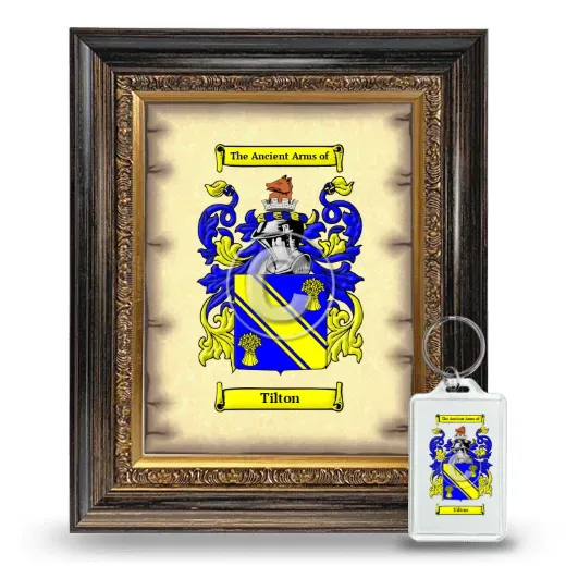 Tilton Framed Coat of Arms and Keychain - Heirloom