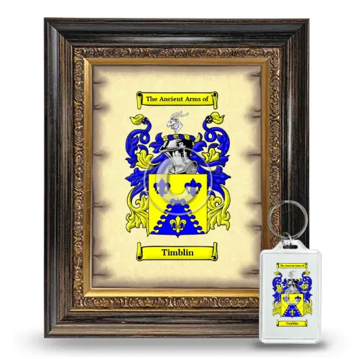 Timblin Framed Coat of Arms and Keychain - Heirloom