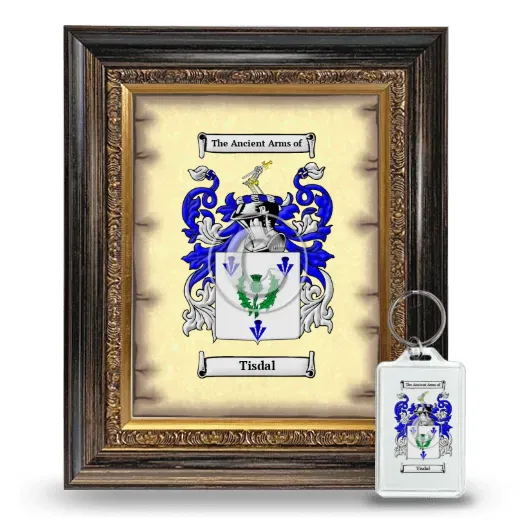 Tisdal Framed Coat of Arms and Keychain - Heirloom
