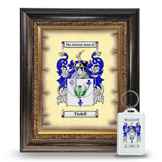 Tisdell Framed Coat of Arms and Keychain - Heirloom