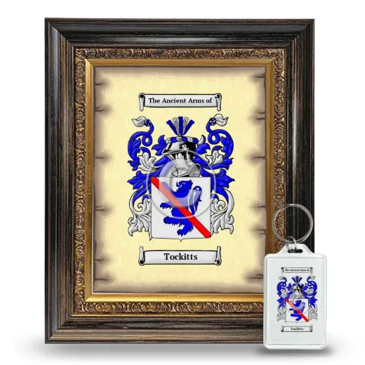 Tockitts Framed Coat of Arms and Keychain - Heirloom