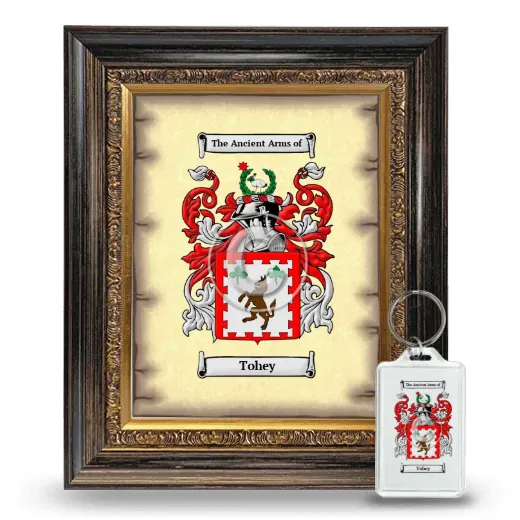 Tohey Framed Coat of Arms and Keychain - Heirloom