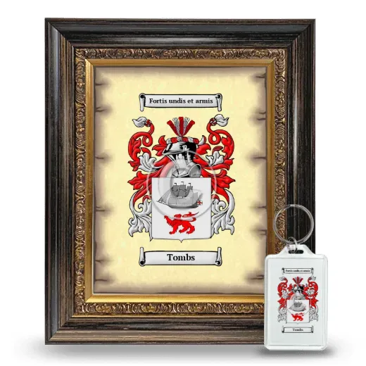 Tombs Framed Coat of Arms and Keychain - Heirloom