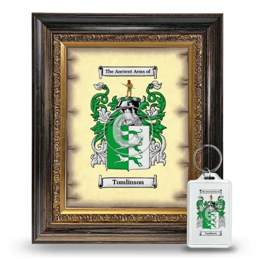 Tomlinson Framed Coat of Arms and Keychain - Heirloom