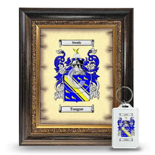 Tongue Framed Coat of Arms and Keychain - Heirloom