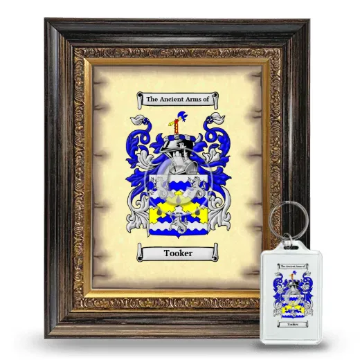 Tooker Framed Coat of Arms and Keychain - Heirloom