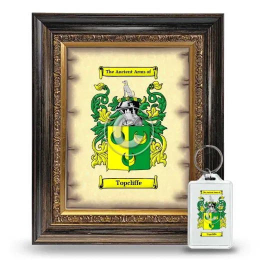 Topcliffe Framed Coat of Arms and Keychain - Heirloom