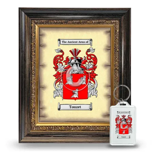 Touzet Framed Coat of Arms and Keychain - Heirloom