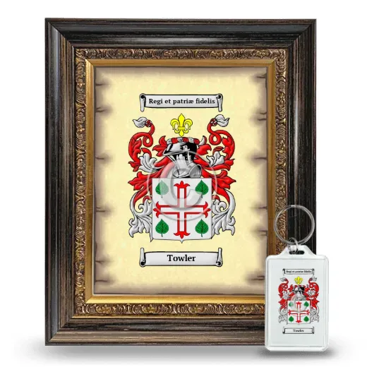 Towler Framed Coat of Arms and Keychain - Heirloom