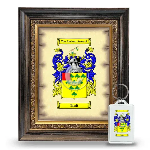 Trait Framed Coat of Arms and Keychain - Heirloom