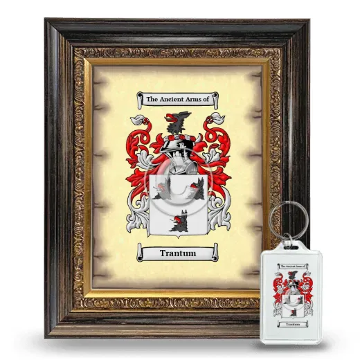 Trantum Framed Coat of Arms and Keychain - Heirloom