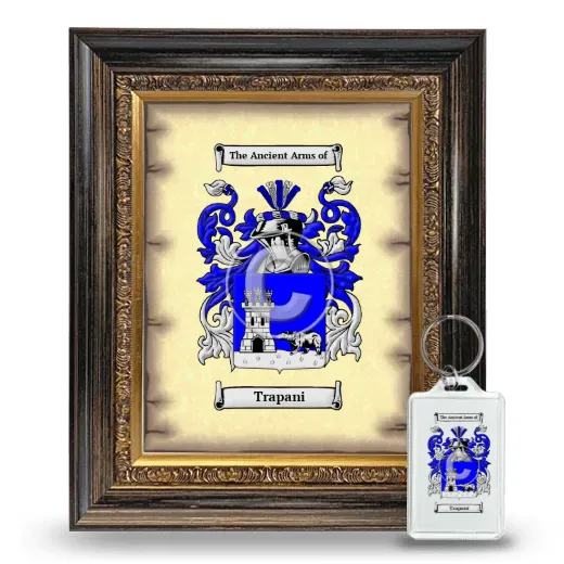 Trapani Framed Coat of Arms and Keychain - Heirloom