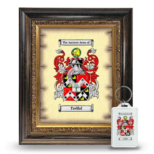 Trelfal Framed Coat of Arms and Keychain - Heirloom