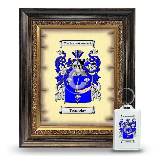 Tremblay Framed Coat of Arms and Keychain - Heirloom