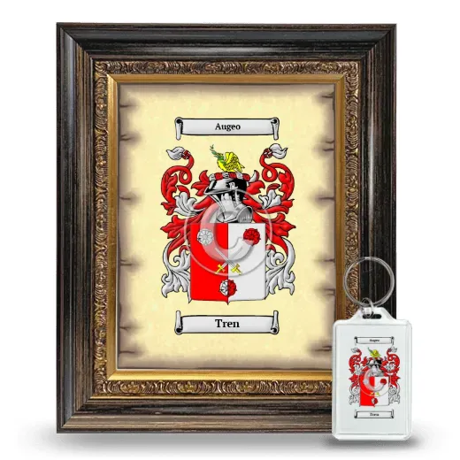 Tren Framed Coat of Arms and Keychain - Heirloom