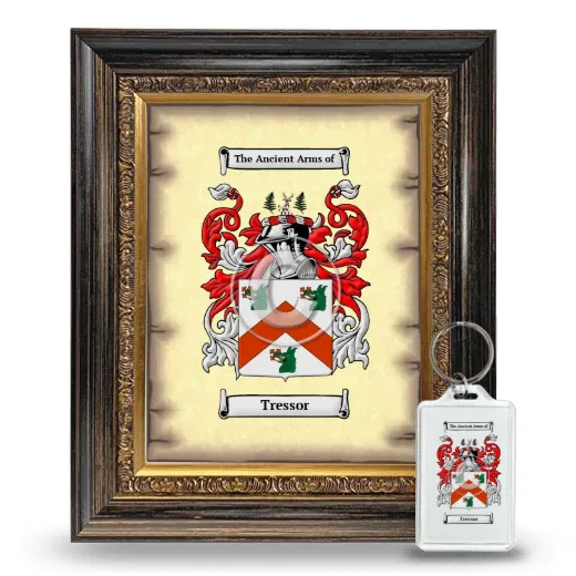 Tressor Framed Coat of Arms and Keychain - Heirloom