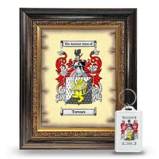 Trevors Framed Coat of Arms and Keychain - Heirloom