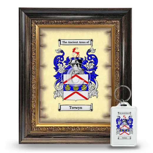 Trewyn Framed Coat of Arms and Keychain - Heirloom